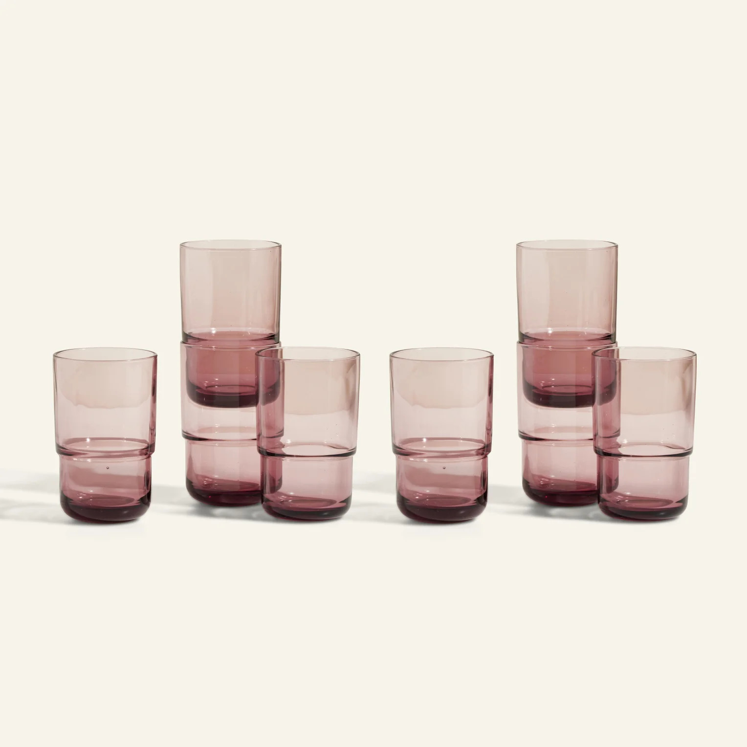 Tall Night + Day Glasses - Set of 8 / Rosa | Our Place
