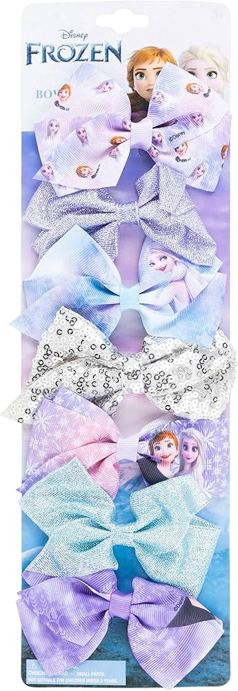 Disney Frozen II Girls 7 Piece Princess Hair Bow Set, Alligator Clip, Accessories for Ages 3+ | Amazon (US)