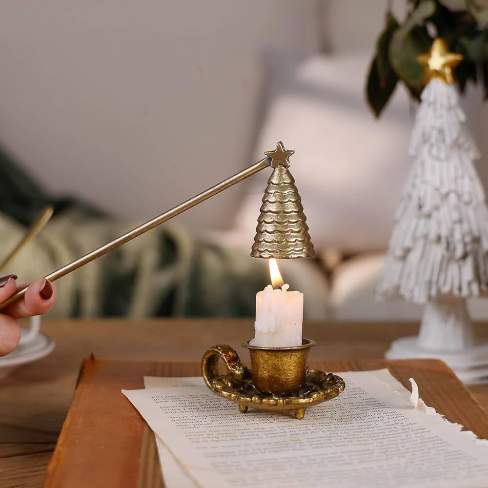 NIKKY HOME Candle Snuffer, Vintage Candle Extinguisher with Long Handle, Christmas Tree Shape Dec... | Amazon (US)