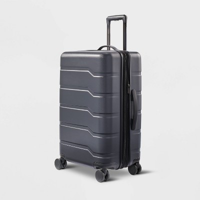 Hardside Medium Checked Suitcase Gray - Open Story™ | Target