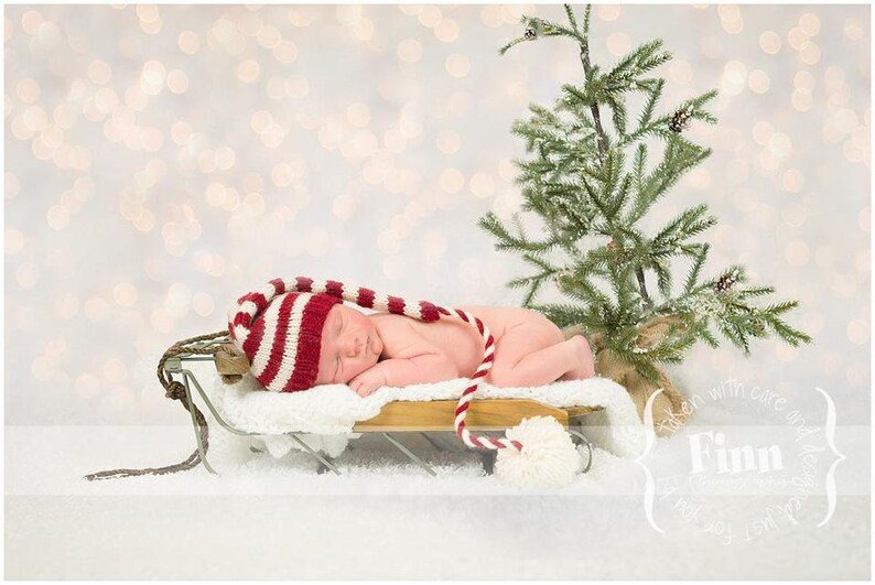 Knit Baby Hat Christmas Stocking Elf Newborn Knitted Infant - Etsy | Etsy (US)