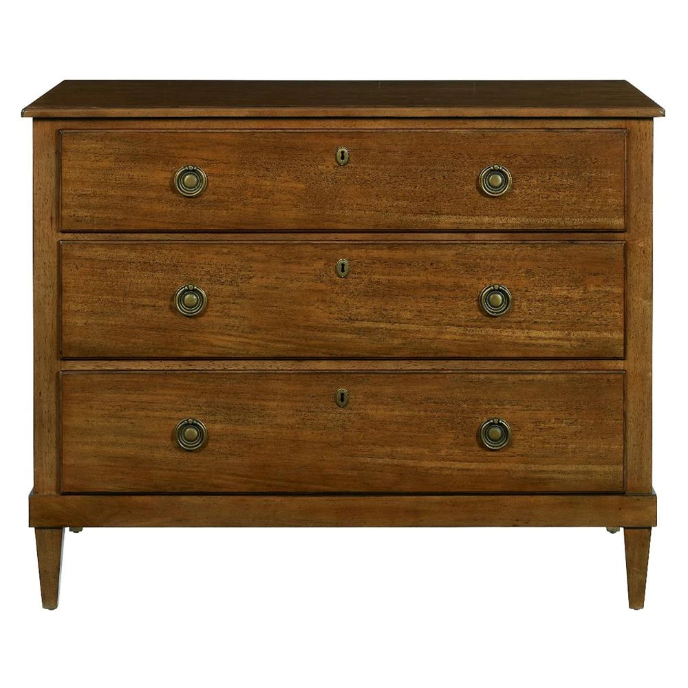 Ansley French Country Hazelnut Brown Wood Bachelor Chest | Kathy Kuo Home