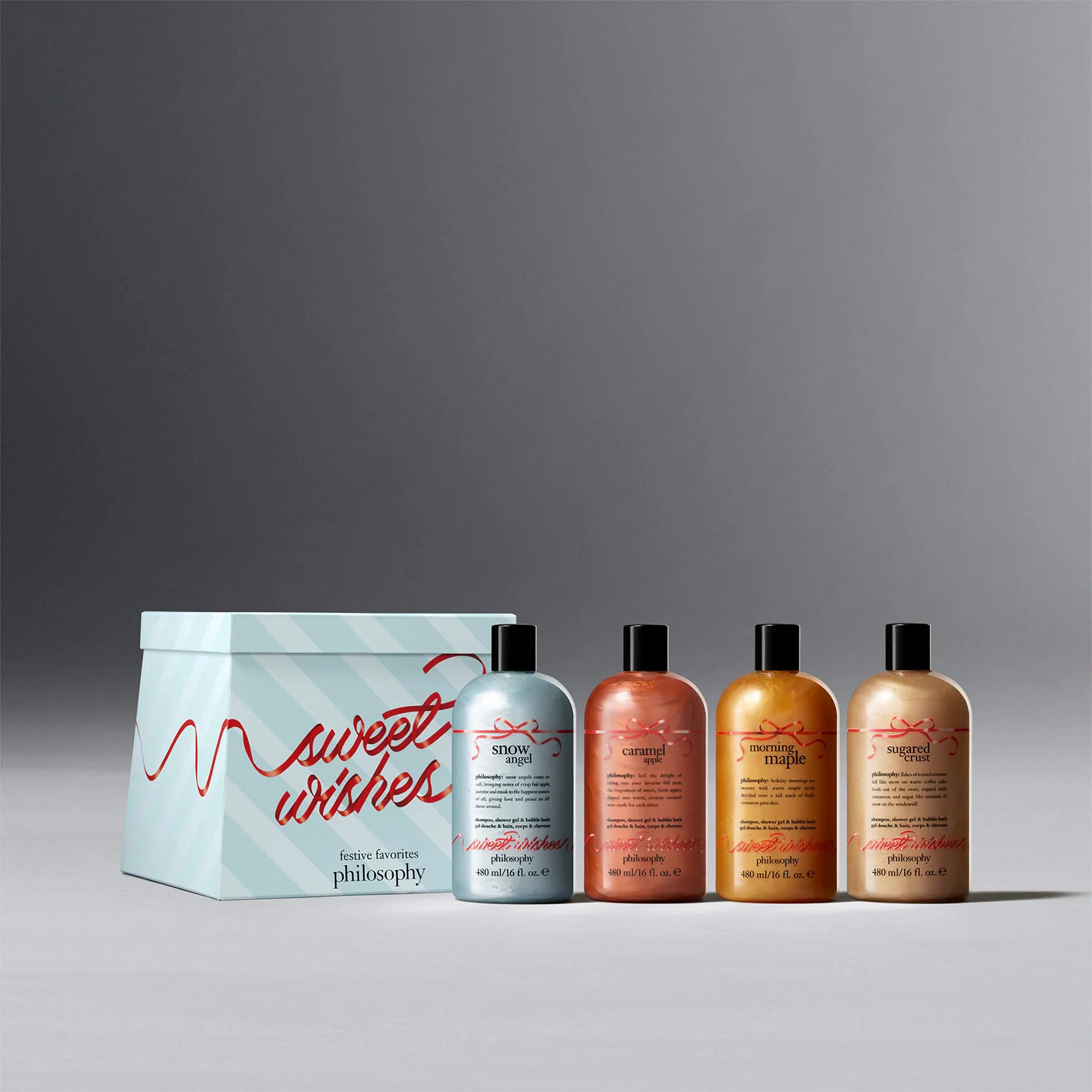 festive favorites 4-piece shower gel gift set | Philosophy