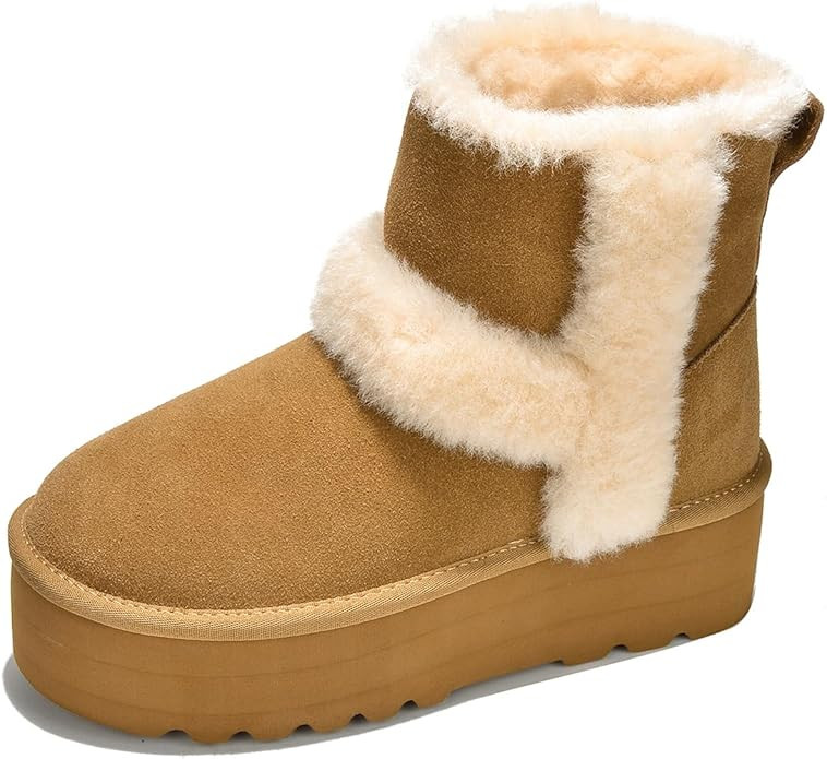 Project Cloud Genuine Suede Winter Boots for Women - Memory Foam Womens Boots & Platform Shoes fo... | Amazon (US)