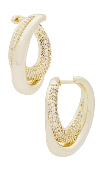 SHASHI Cassie Earring in Metallic Gold. | Revolve Clothing (Global)