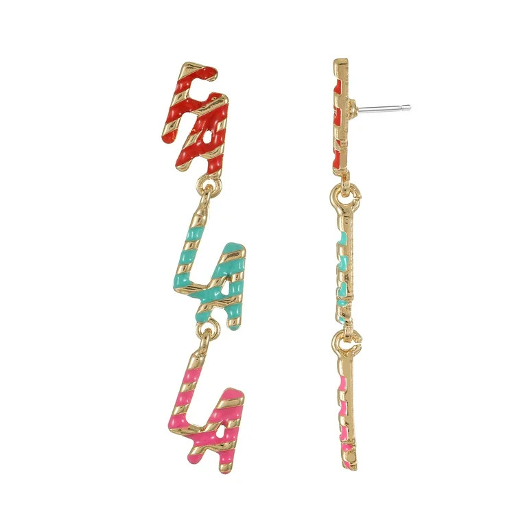 Holiday Time Fa La La Motif Earrings, 1 Pair | Walmart (US)