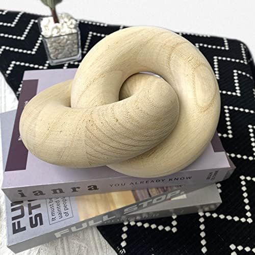 2-Link Wood Chain Link Decor Wood Knot Decor, Hand Carved Boho Bead, Suitable for Bedroom, Living... | Amazon (US)