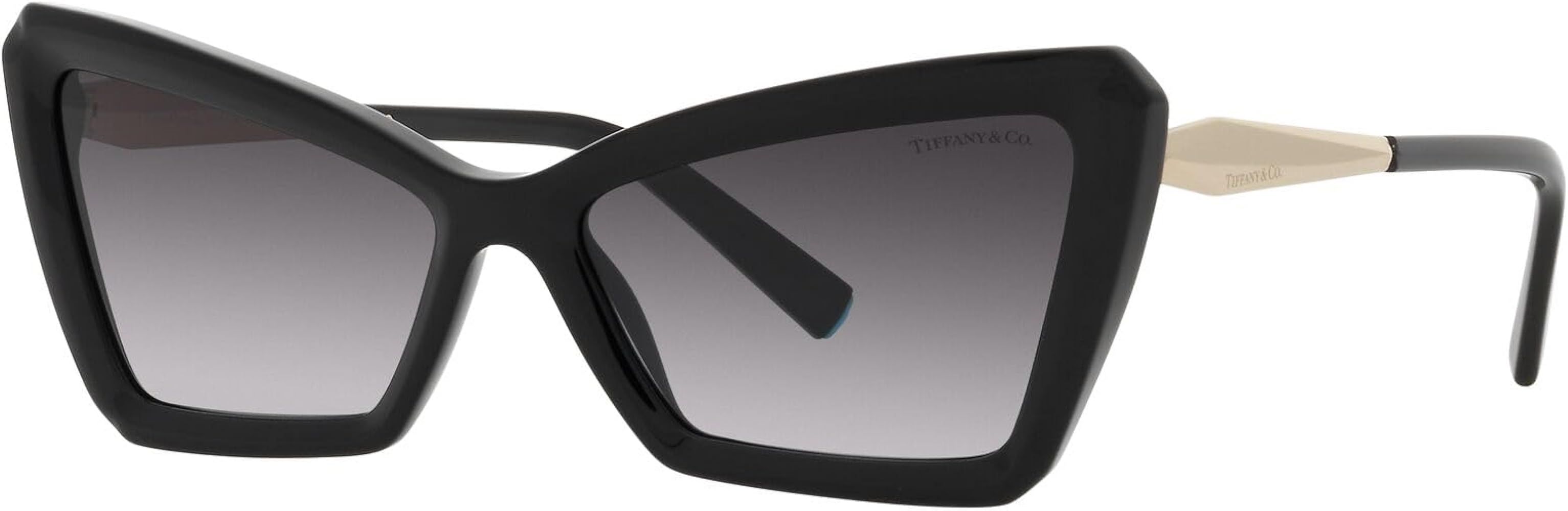 Tiffany & Co. TF 4203 80013C Black Plastic Cat-Eye Sunglasses Grey Gradient Lens | Amazon (US)
