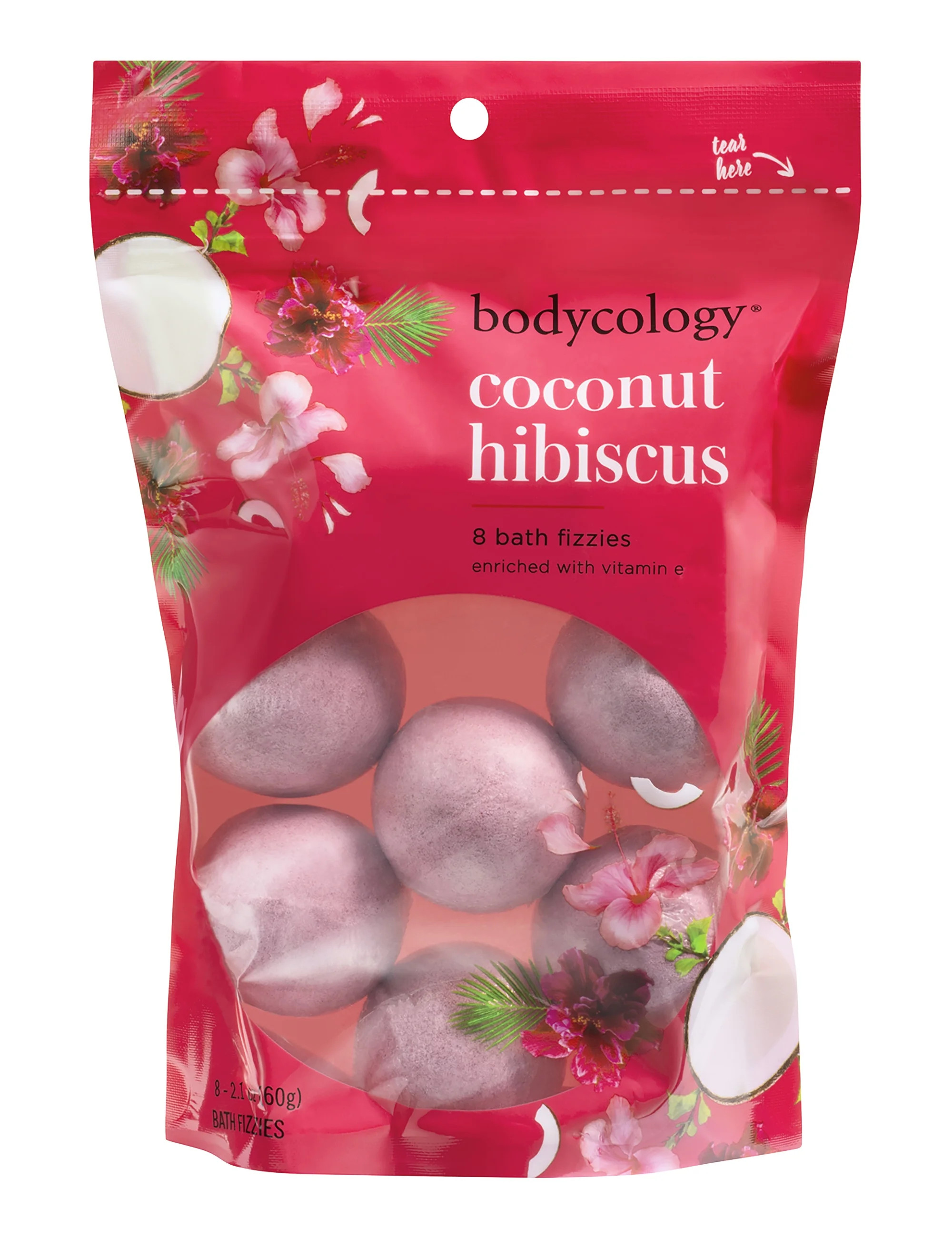 Bodycology Bath Fizzies, Coconut Hibiscus, 2.1 oz - 8 count | Walmart (US)