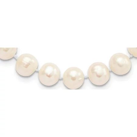 Sterling Silver Rhodium 8-9mm White Freshwater Cultured Pearl Necklace Made In Canada qh4728-20 | Walmart (US)