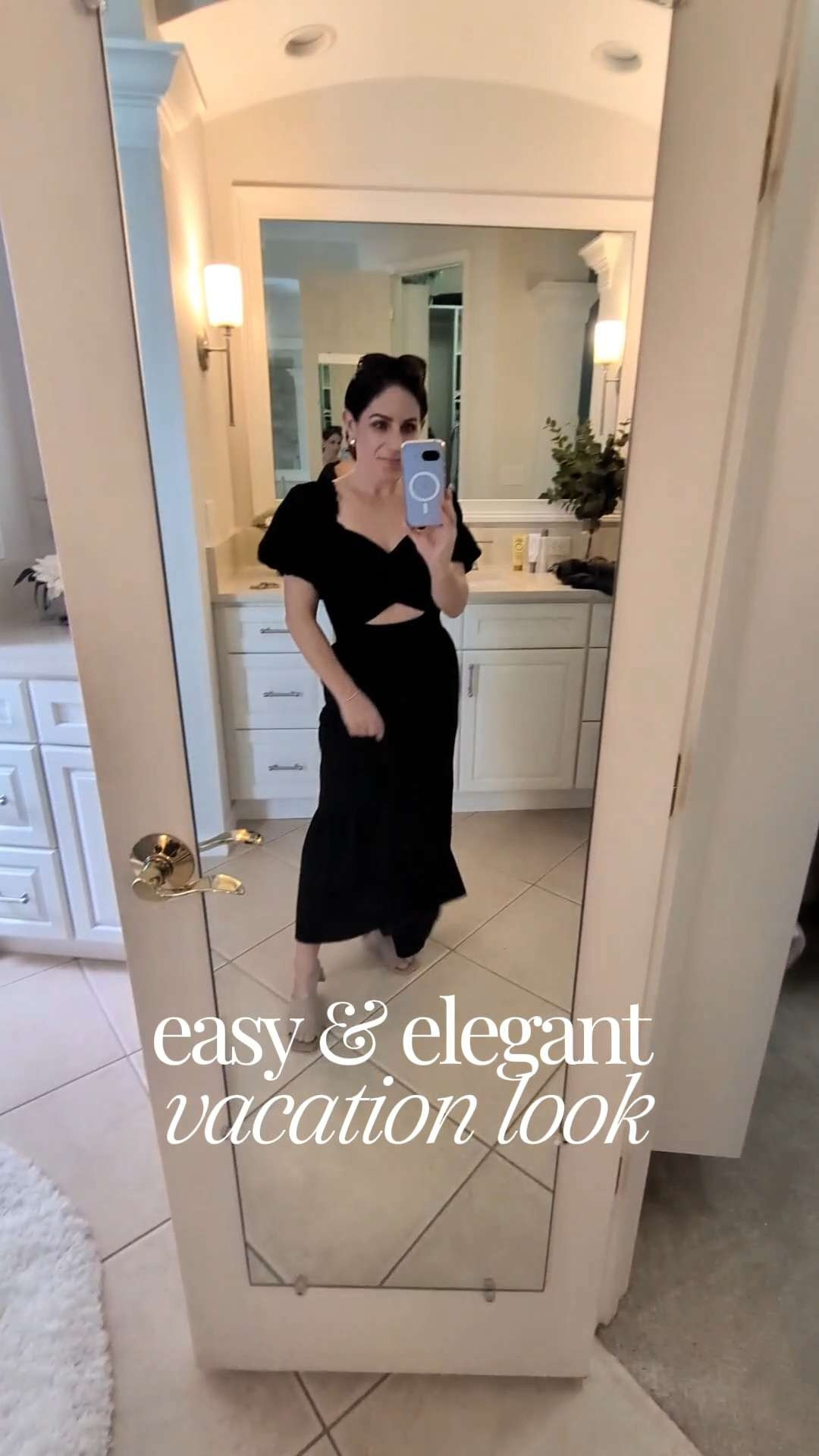 Resort wear you don't have to think twice about! This Amazon find gives luxury vibes with a relaxed, beachy feel. Toss your hair up, pull on some gold accessories and chic sunnies and you'll look glam wherever your winter getaway is taking you. Linking two of my other under $40 black vacation dress favs. Tiered skirt, stretchy relaxed top, size down if you prefer a fitted look. I'm wearing the small. Measurements 33-26-36. 

vacation outfit | vacation dress | black vacation dress | black beach dress | found it on Amazon  

 #LTKPetite #LTKFindsUnder50 #LTKTravel