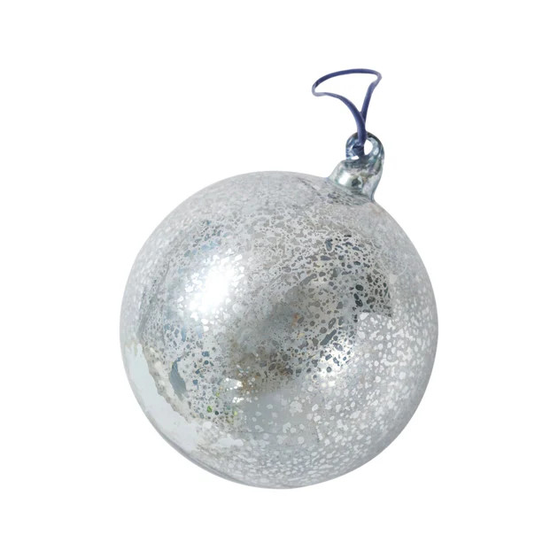 Dusty Blue Mercury Glass Ornament - Set of 6 | Cailini Coastal