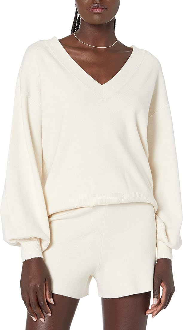Women's Mia Bell-Sleeve Deep V-Neck Supersoft Sweater | Amazon (US)