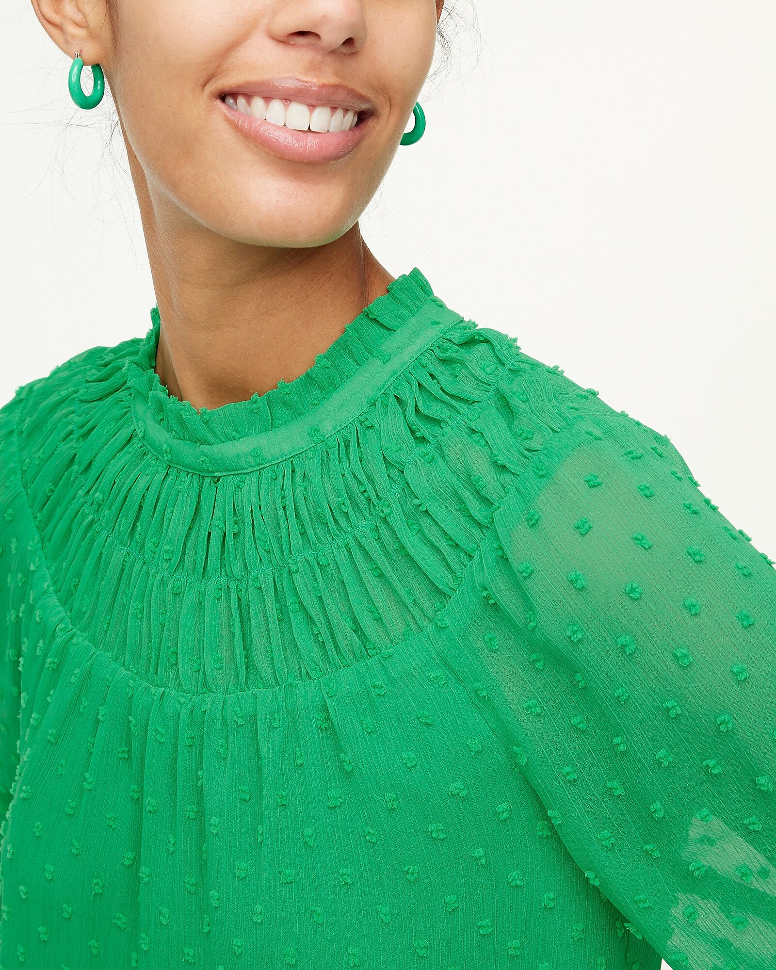 Clip-dot smocked top | J.Crew Factory