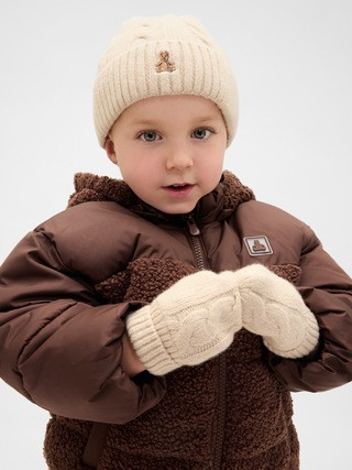 Baby & Toddler CashSoft Cable-Knit Beanie & Mittens Set | Gap (CA)