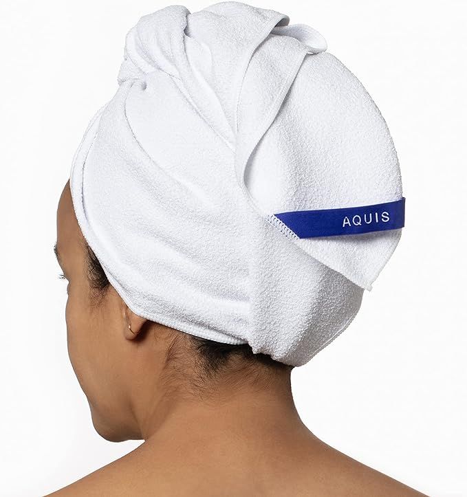 AQUIS Towel Hair-Drying Tool, Water-Wicking, Ultra-Absorbent Recycled Microfiber | Amazon (US)