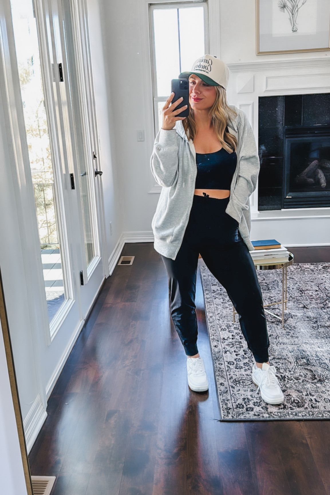 Casual work from home outfit today. 
M in everything. Comfie and cozy day. Athletic mom fit and my favorite joggers ever! 

Follow for more casual size 8 fashion. Nicki Entenmann  

#LTKSpringSale #LTKfitness #LTKshoecrush