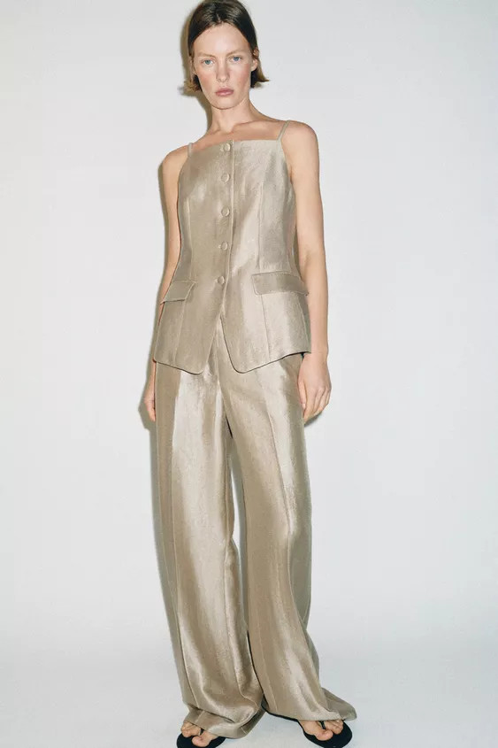 FITTED BUSTIER WAISTCOAT SET | Zara UK