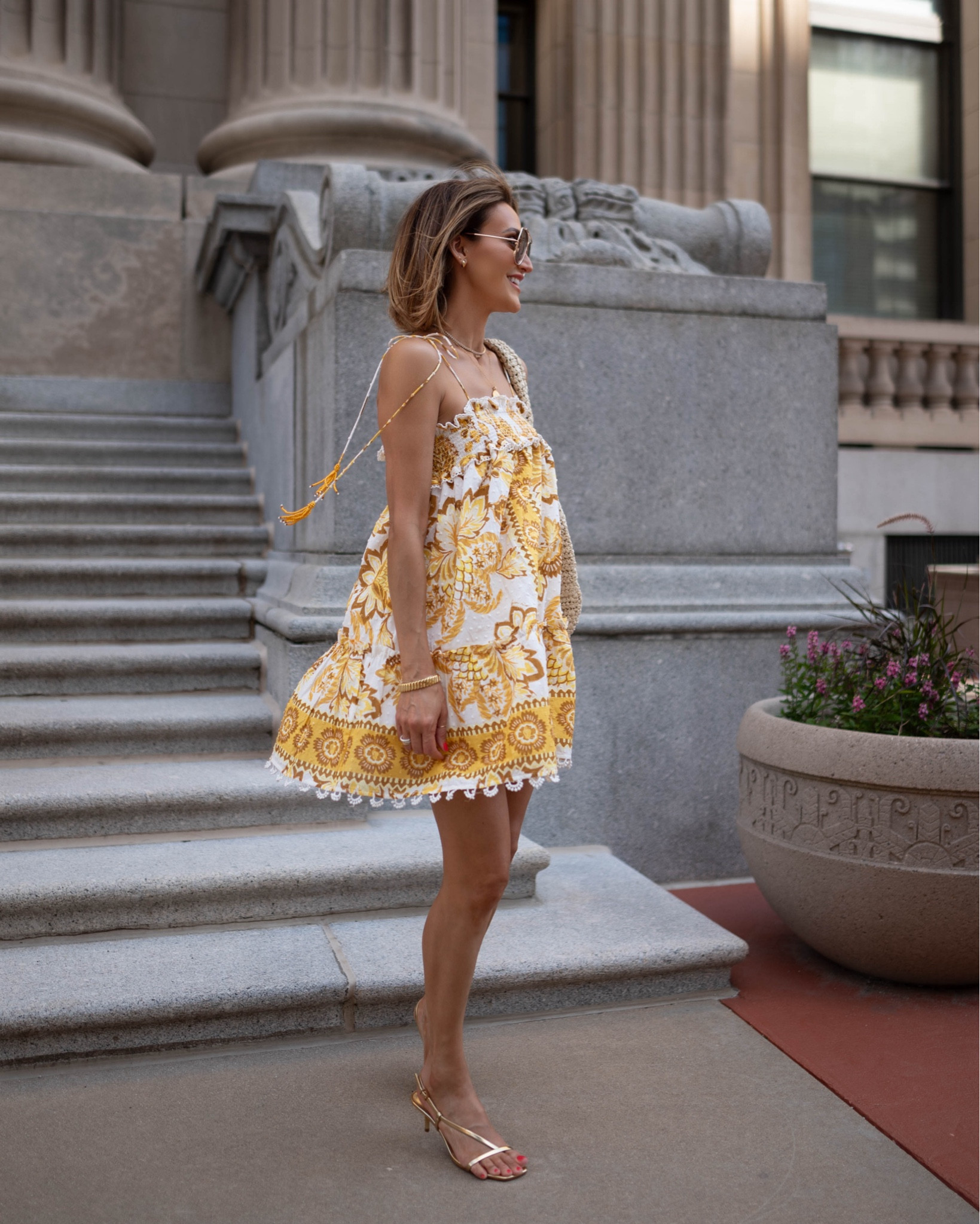 Cutest full dress with beaded tassels string ties! XS super forgiving and perfect for summer lunches!! 

#LTKTravel #LTKShoeCrush #LTKStyleTip
