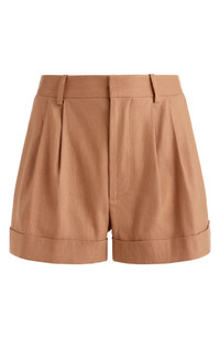 Click for more info about Alice + Olivia Conry Pleated Linen Blend Cuffed Shorts | Nordstrom