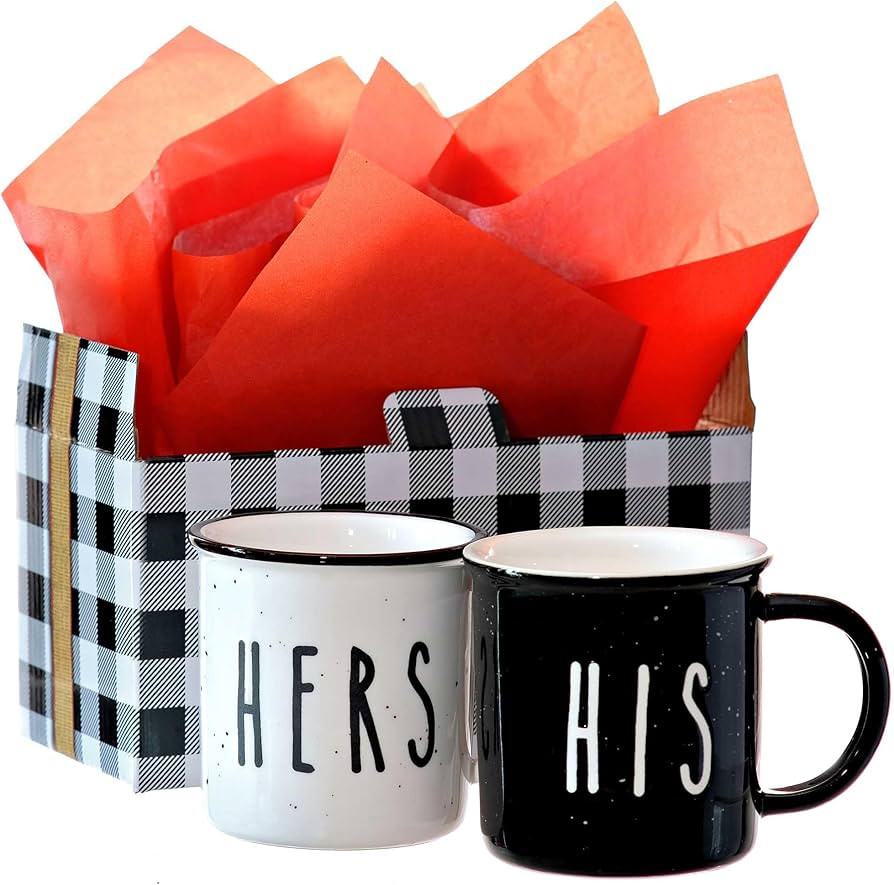 MAINEVENT His And Hers Mugs Set Of 2 Coffee Mug 11 Ounce, Cute Matching Coffee Mug Couples for An... | Amazon (US)