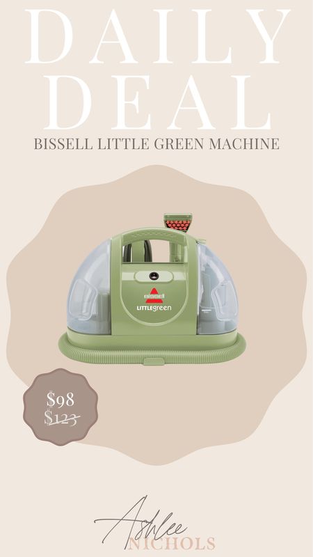 Daily deal- the little green bissell is on sale for $98!!

Daily deals, on sale, home finds, bissell green machine 

#LTKfindsunder100 #LTKsalealert #LTKfindsunder50