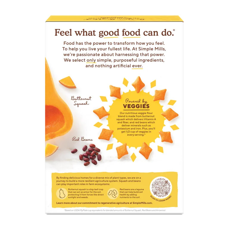 Simple Mills Cheddar Pop Mmms, Gluten Free Baked Snack Crackers, 4 oz Box | Walmart (US)