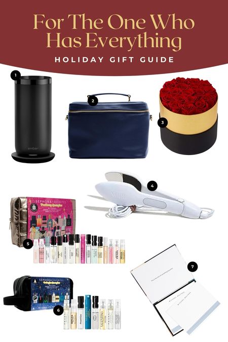 Holiday Gift Guide: for the person who has everything! Including travel mug, forever roses, perfume and cologne kits, travel iron, and personalized stationary! 

#LTKCyberWeek #LTKHoliday #LTKGiftGuide
