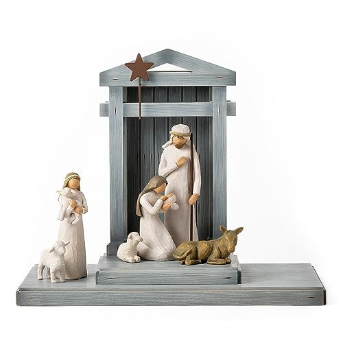 Willow Tree Nativity Deluxe: Starter Figures Plus Crèche, 7-Piece Set | Amazon (US)