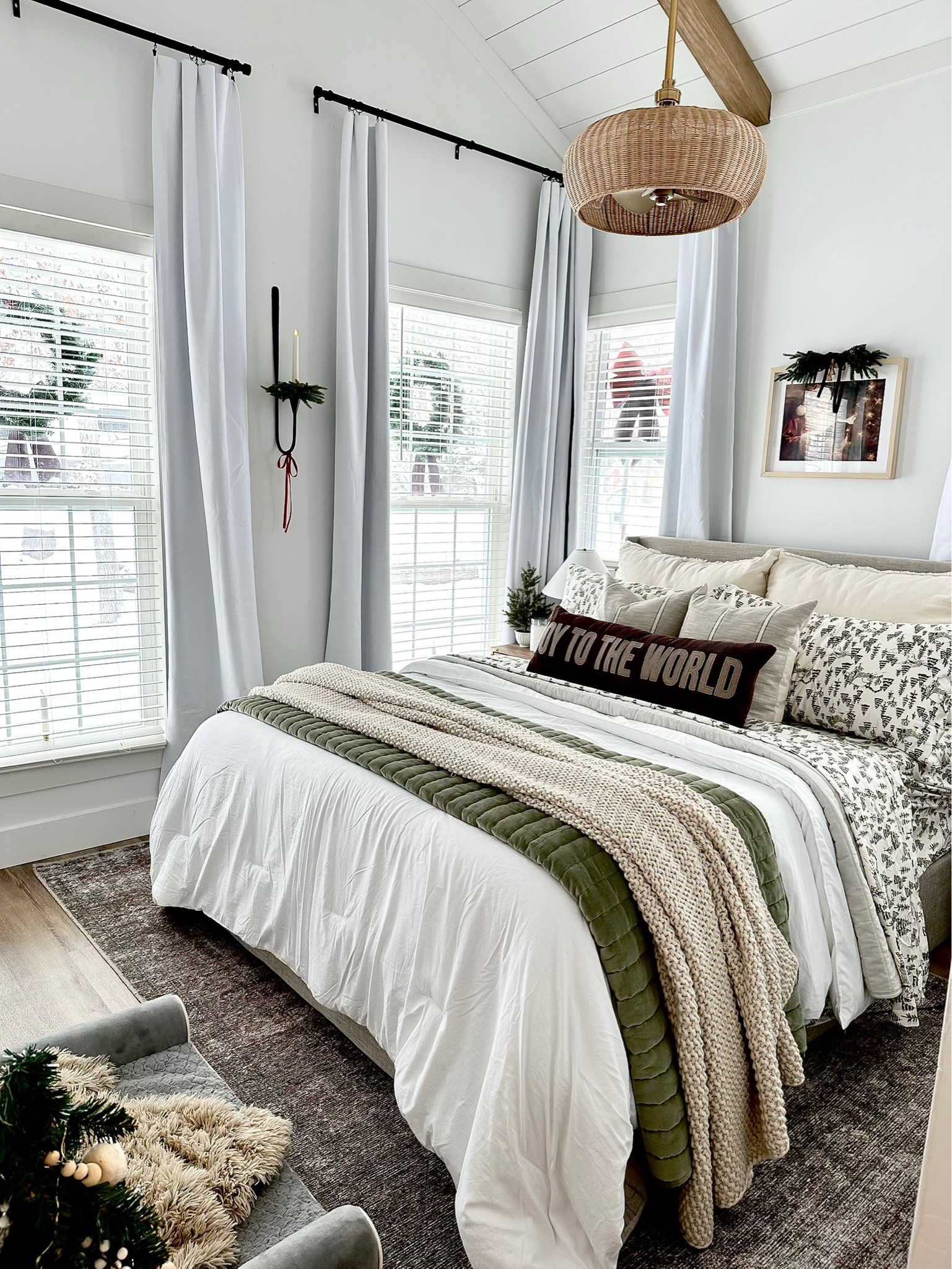 Cozy Christmas Bedroom Finds! Comfy bedding, soft rug, Christmas decor that will fit with any style! 

#LTKFindsUnder100 #LTKHome #LTKHoliday