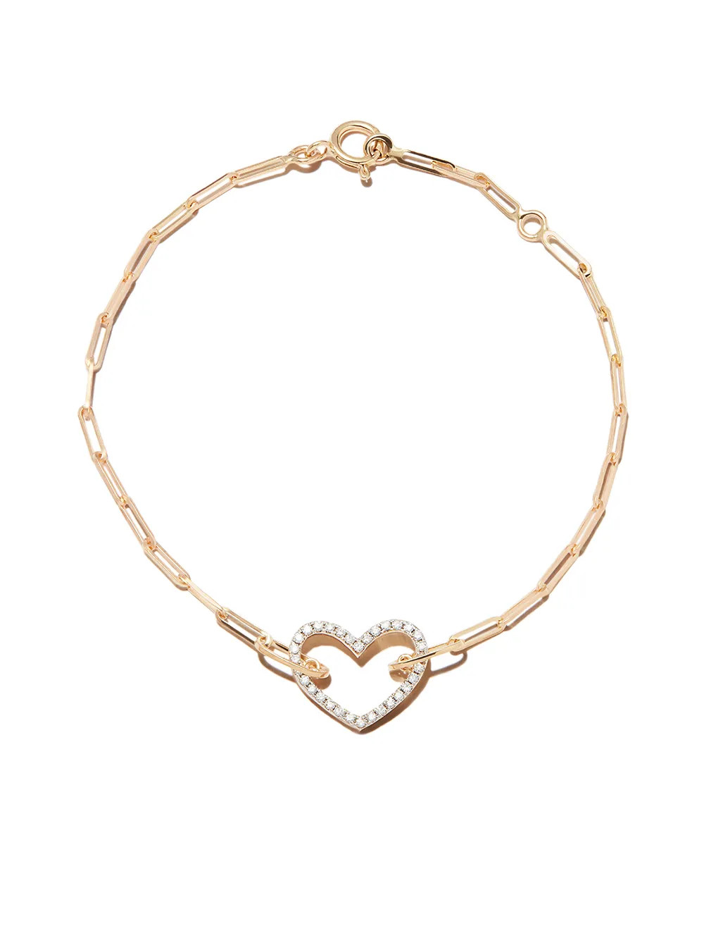 18kt yellow gold Petit Coeur diamond bracelet | Farfetch Global