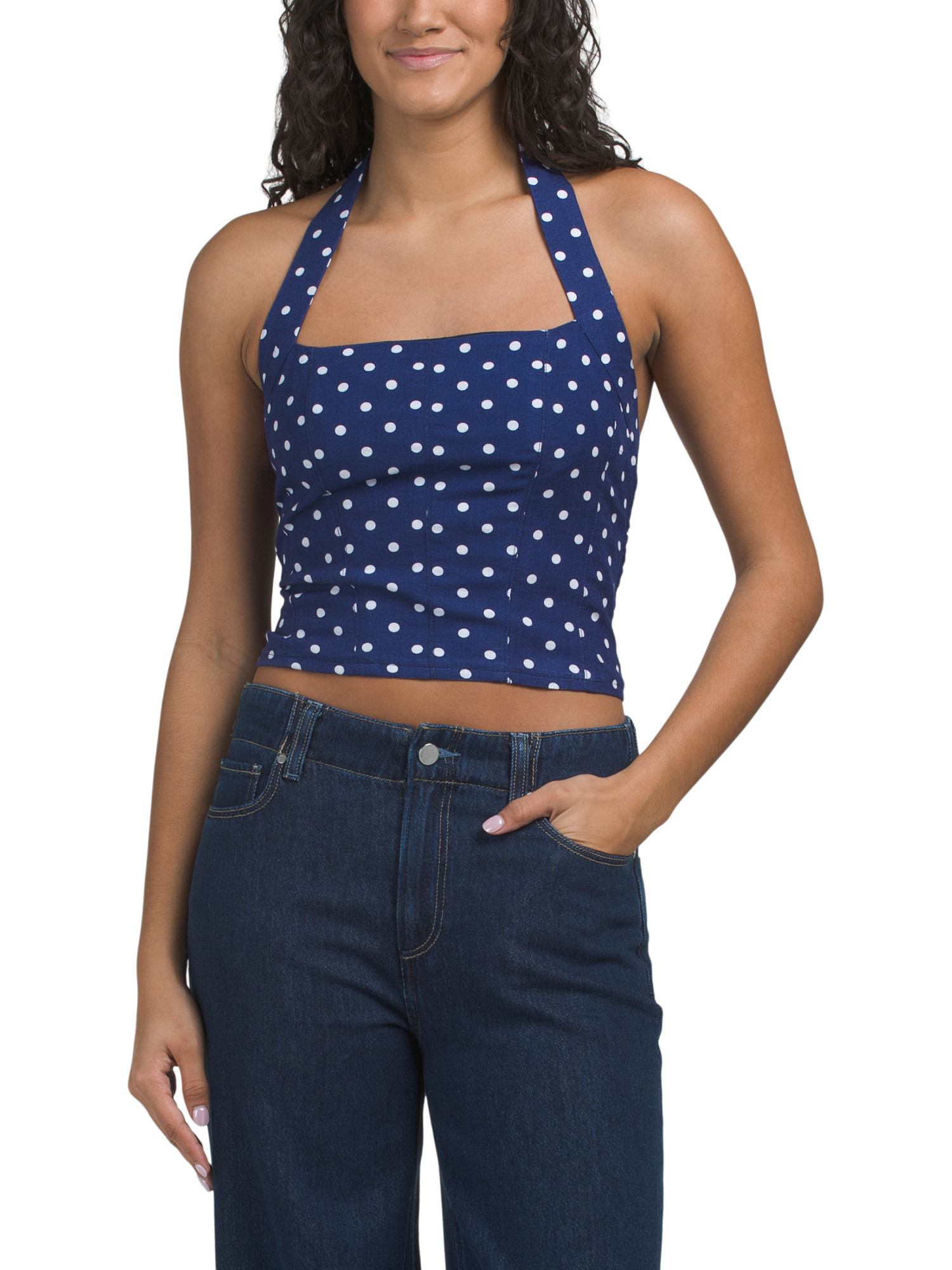 Polka Dot Halter Top | TJ Maxx