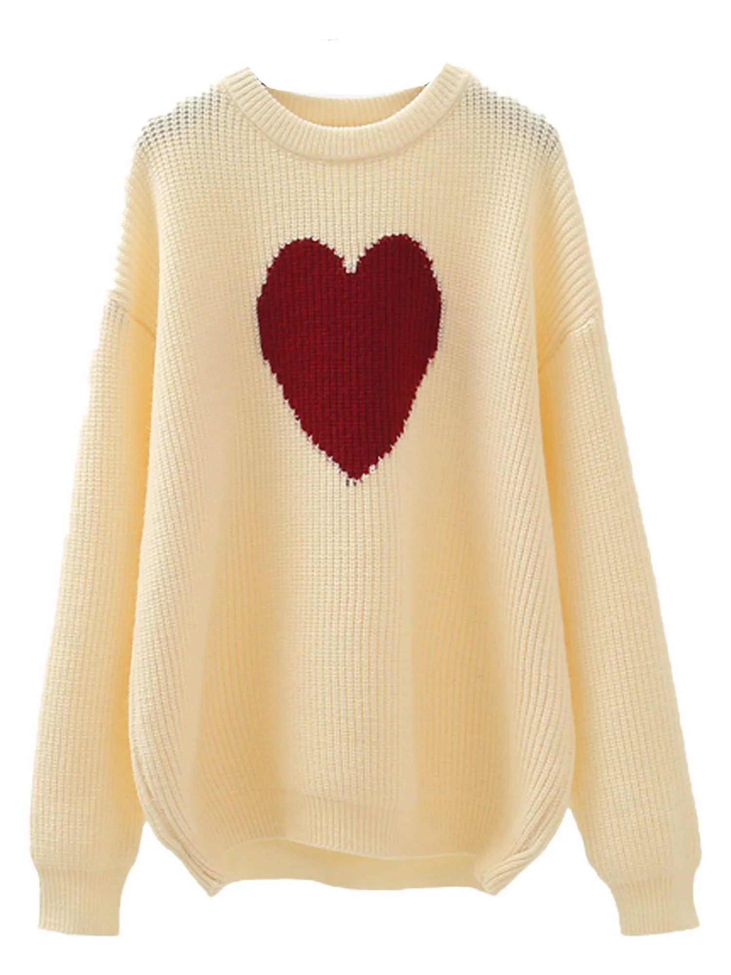 'Eliza' Heart Crewneck Sweater (3 Colors) | Goodnight Macaroon