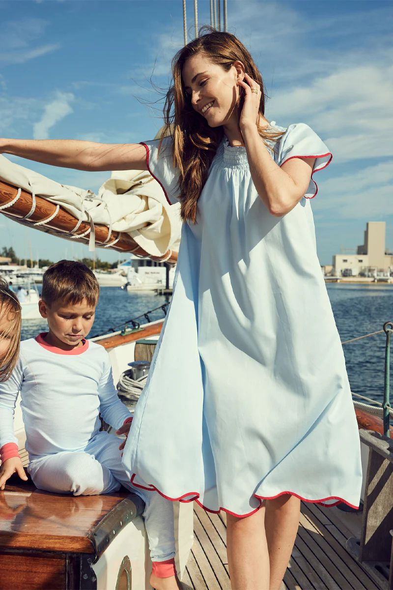 Patio Midi Dress in Americana | Lake Pajamas