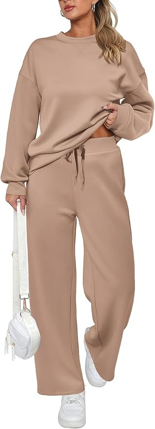 PRETTYGARDEN Women's 2 Piece Outfits 2024 Fall Long Sleeve Pullover Tops And Long Pants Lounge Se... | Amazon (CA)