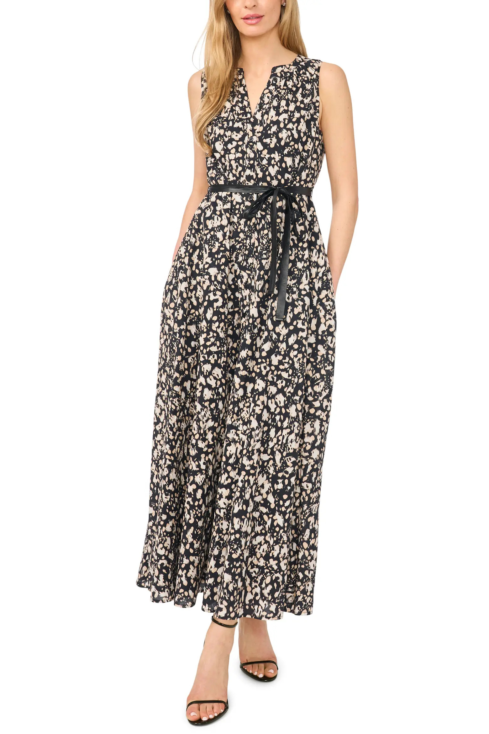 Halogen® Tie Waist Maxi Dress (Women) | Nordstrom | Nordstrom
