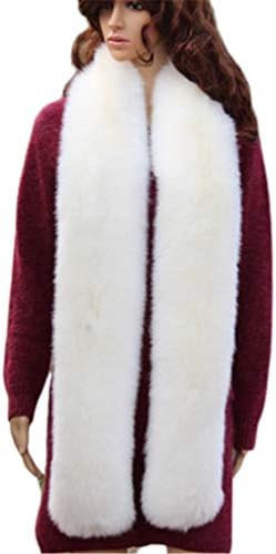 Long Men Women Faux Fur Collar Winter Warm Wrap Stole Scarf Shawl Shrug | Amazon (US)