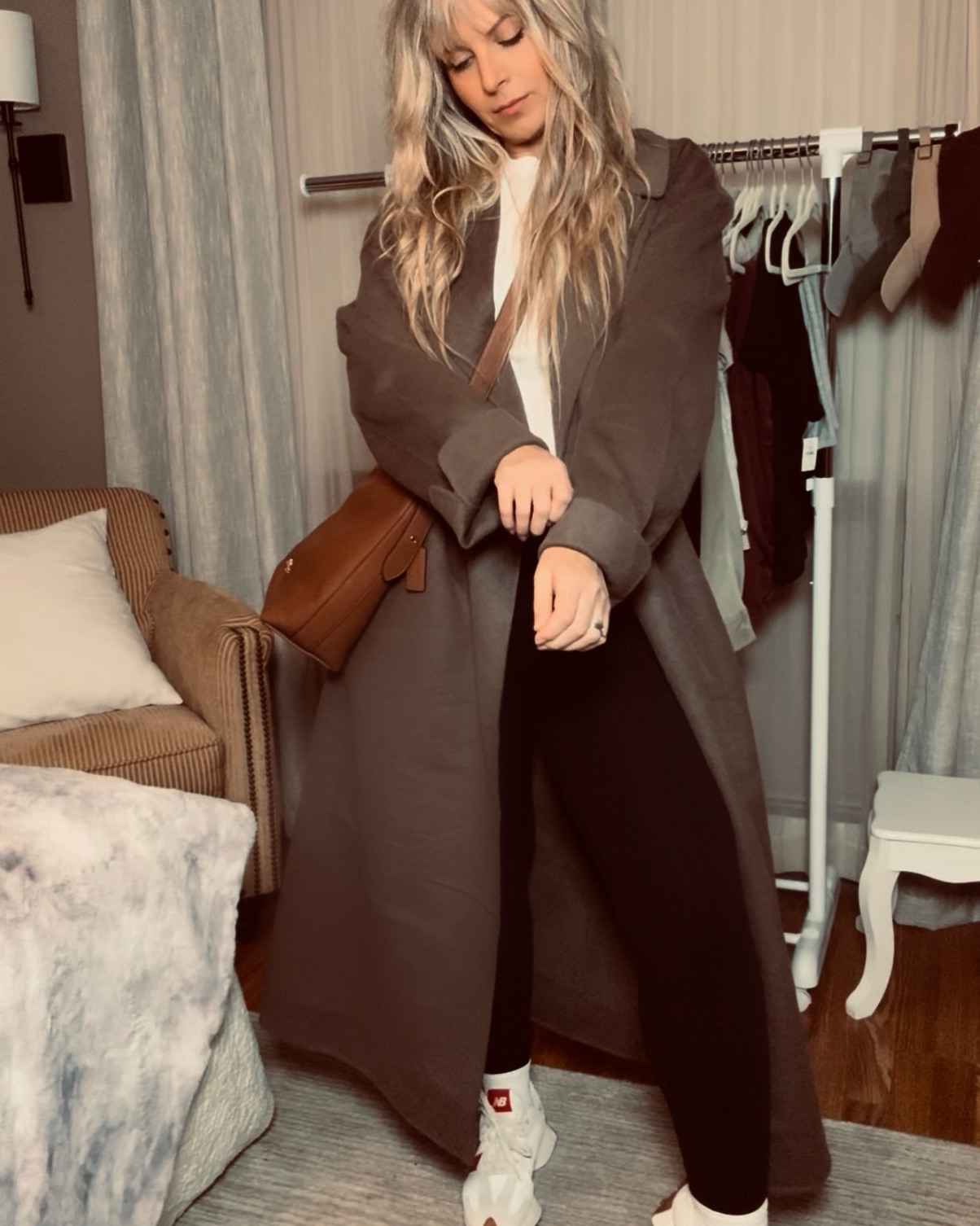 Leggings, but elevated — here’s how we’re styling them this year.✨

I’m 5/8 and a size 12, wearing a large in the leggings. 
Coat: Gap in size Large-Tall for a longer look. 
Top: Old Navy size medium for a more fitted look. 
Sneakers: 9.5 women 

#LTKMidsize #LTKSeasonal #LTKStyleTip