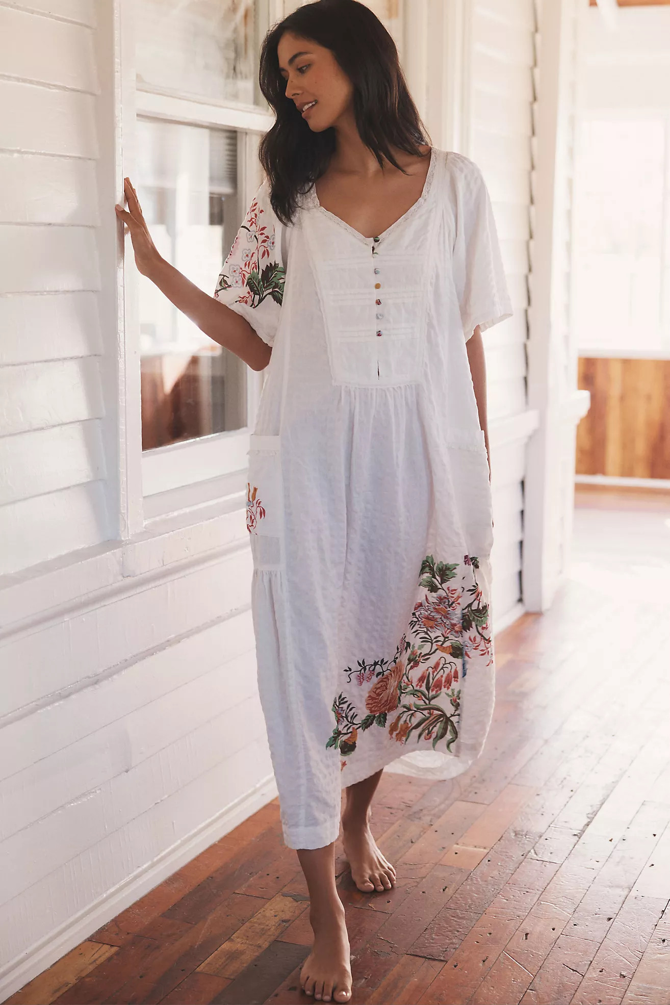 LyreBird Floral Midi Nap Dress | Anthropologie (US)