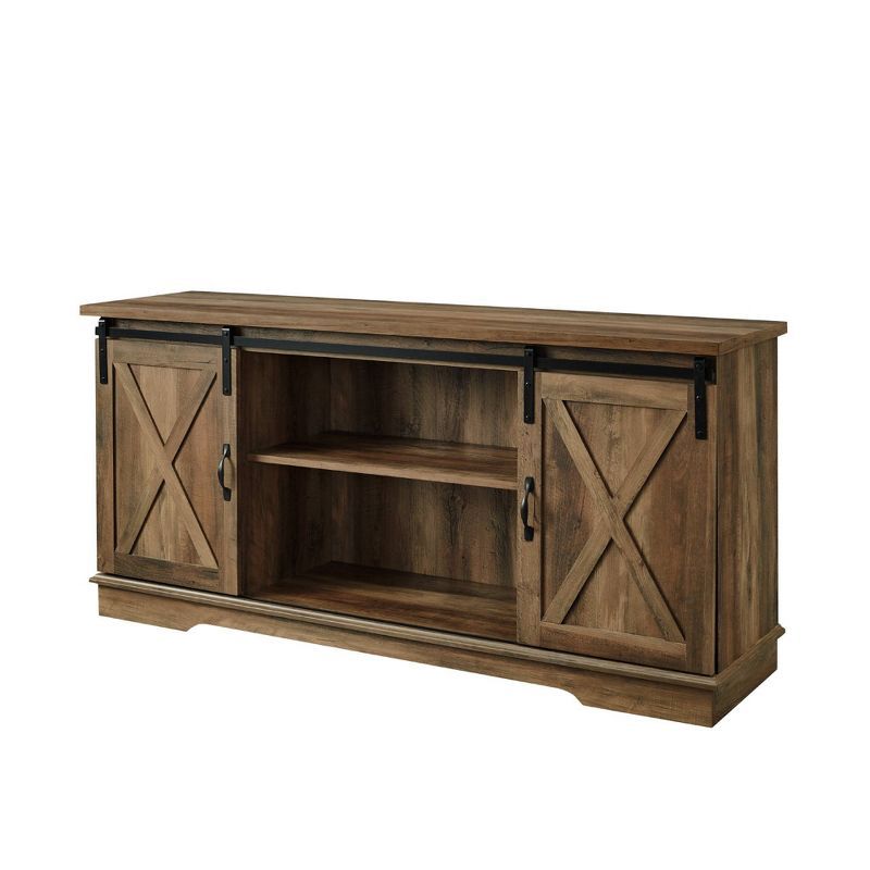 Modern Sliding Barndoor Farmhouse TV Stand for TVs up to 65" - Saracina Home | Target