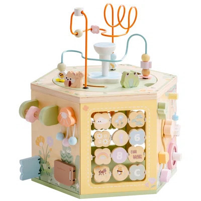 Wooden Activity Cube, Learning Activity Center, Educational Wooden Toys For Toddlers | Wayfair North America