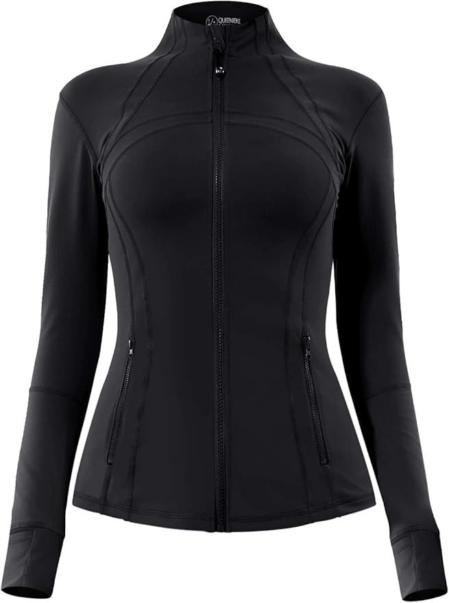 QUEENIEKE Women's Sports Define Jacket Slim Fit and Cottony-Soft Handfeel 60927 | Amazon (US)