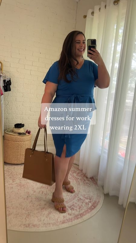 Plus size summer work dresses from Amazon. Wearing my usual 2xl. 

#LTKstyletip #LTKplussize #LTKworkwear