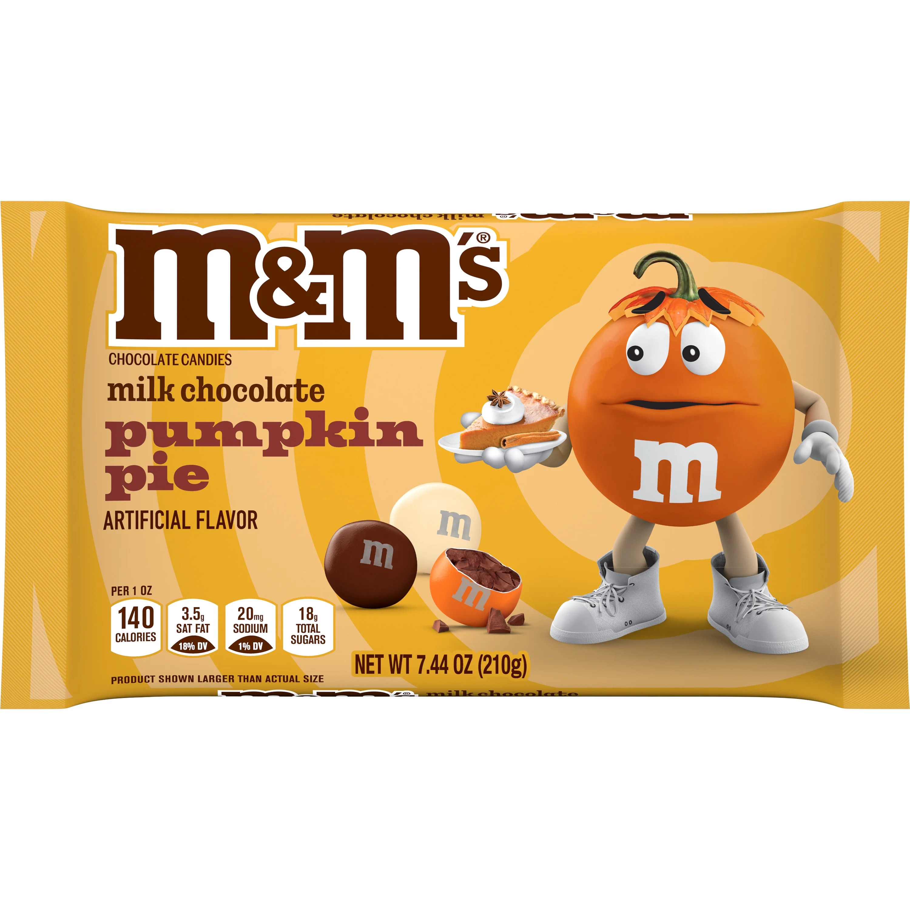 M&M'S Pumpkin Pie Milk Chocolate Candy - 7.44 oz Bag | Walmart (US)