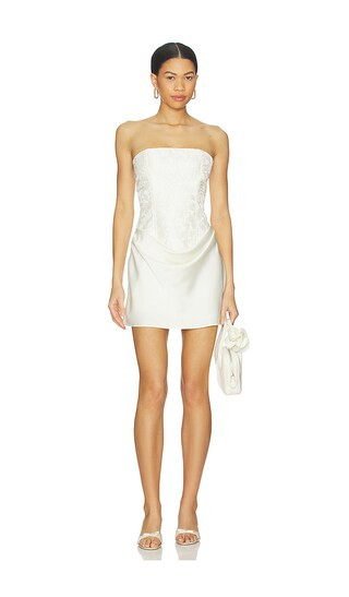 Holland Strapless Mini Dress in White | Revolve Clothing (Global)