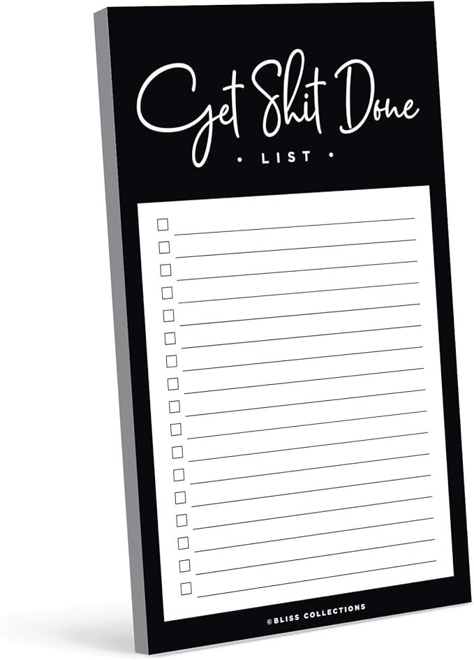 Bliss Collections Daily to Do List Notepad, Funny Tear Off pad, Memo pad for Shopping Lists, Remi... | Amazon (US)