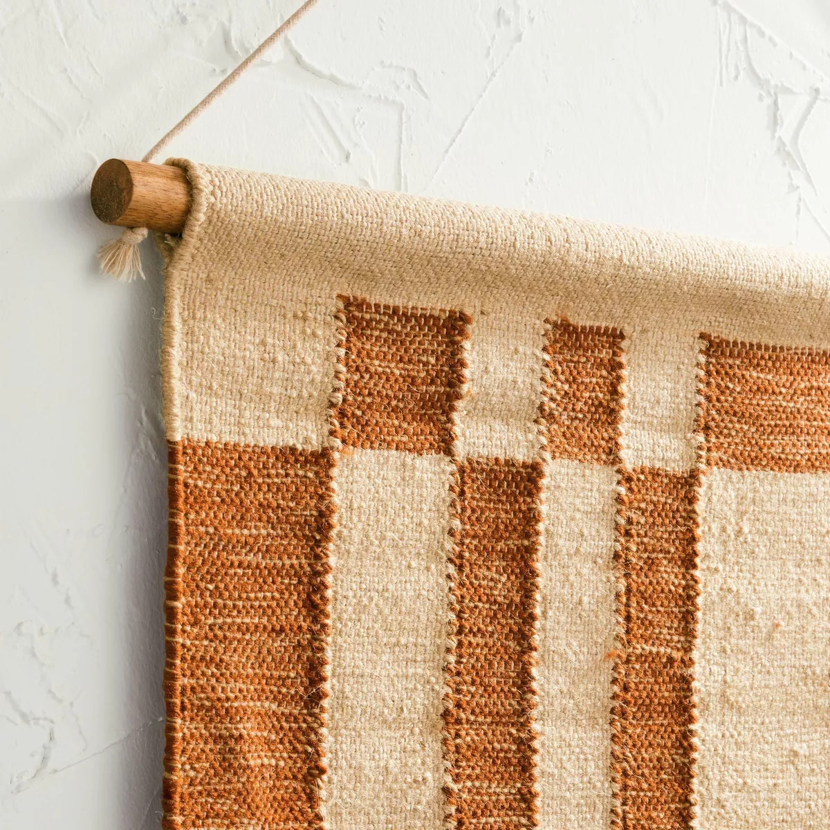 24" x 36" Hand Woven Jute/Polyester Wall Art with Wooden Dowel - Threshold™: Boho-Chic, Texture... | Target