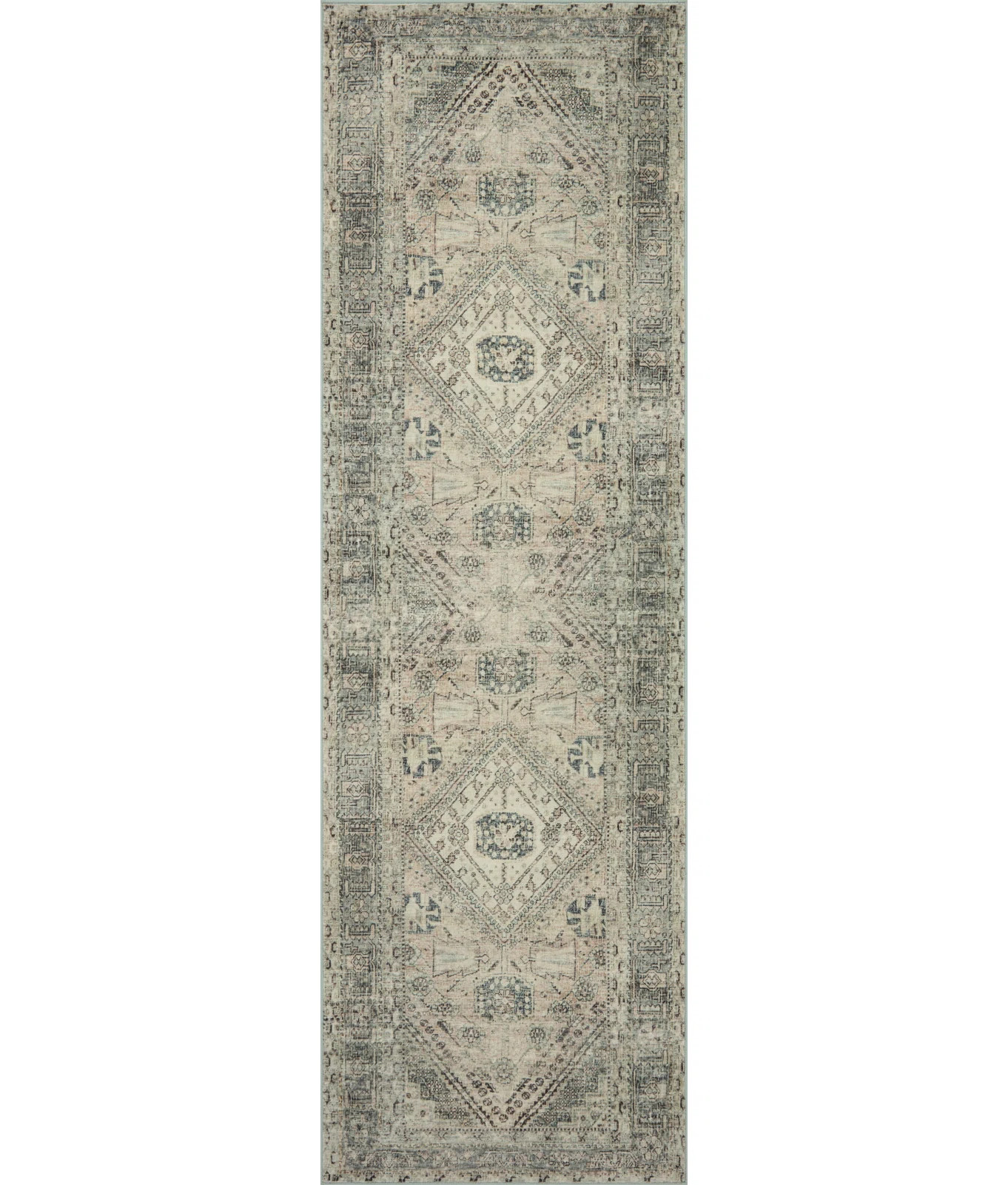 Magnolia Home By Joanna Gaines X Loloi Sinclair Machine Washable Natural / Sage Area Rug | Wayfair North America