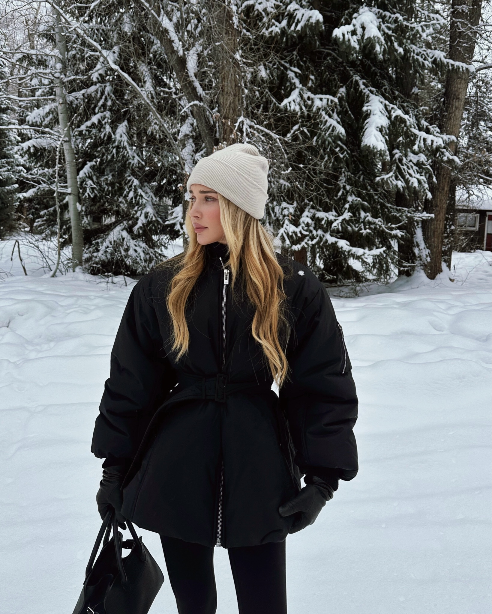 snowy day in Aspen outfit 