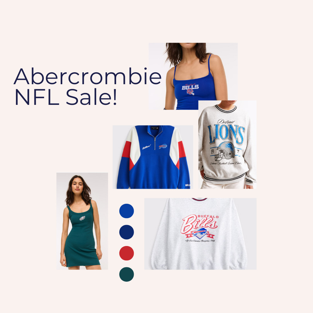 🏈✨ Abercrombie x NFL Sale Alert! ✨🏈
From Aug 28 – Sept 2, score big savings:

$50 off $150+

$25 off $100*

Perfect time to refresh your gameday looks before kickoff season 🔥 Shop your favorite team gear & everyday styles while the deal lasts!

👉 Tap to shop + save now before it ends!

#LTKSale #AbercrombieStyle #NFLLooks #LTKDeal 

 #LTKSeasonal #LTKSaleAlert #LTKStyleTip